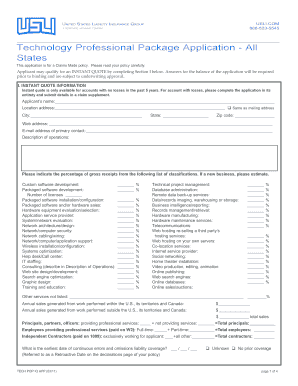 Technology Professional Package Application