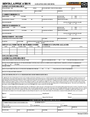 Rental Application Form