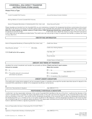 Coverdell ESA Direct Transfer Instructions