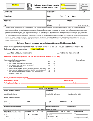 Delaware School Vaccine Consent Form
