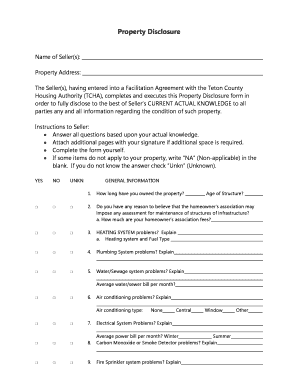 Property Disclosure Form