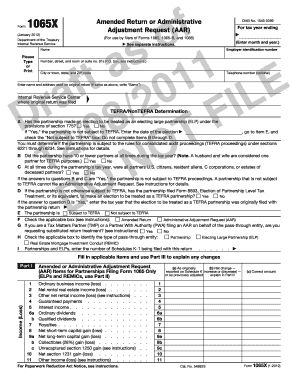 IRS Form 1065X Draft