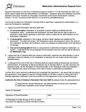 Medication Administration Request Form