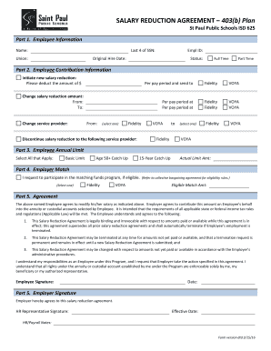 Salary Reduction Agreement 403(b) Plan