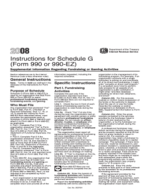 Instructions for Schedule G (Form 990 or 990-EZ)