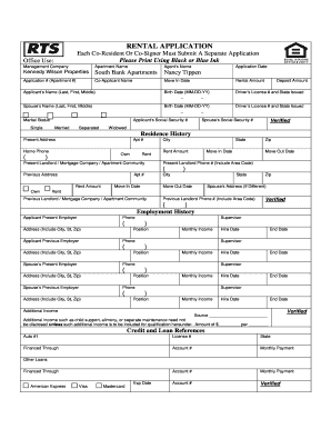 Rental Application Form
