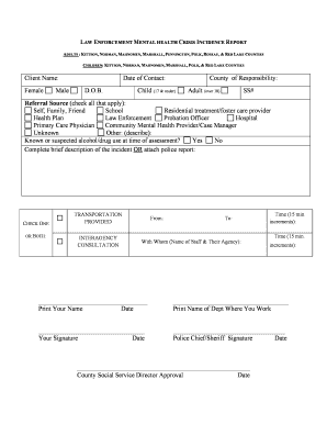 Law Enforcement Mental Health Crisis Report