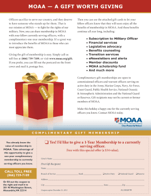 MOAA Gift Membership Form