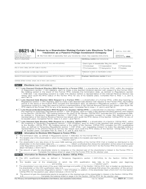 Form 8621-A