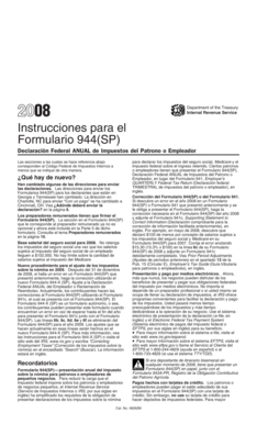 Instrucciones para el Formulario 944(SP)