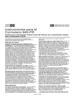 Instrucciones para el Formulario 940-PR
