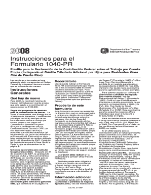 Instrucciones para el Formulario 1040-PR