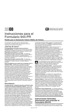 Instrucciones para el Formulario 944-PR