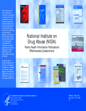 NIDA Public Health Information Effectiveness Questionnaire