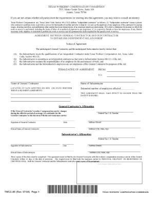 Texas Workers' Compensation Claim Form