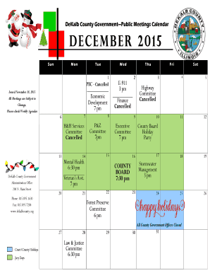 DeKalb County GovernmentPublic Meetings Calendar DECEMBER - dekalbcounty