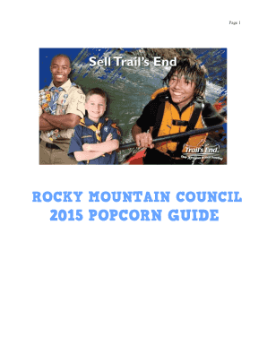 2015 Popcorn Sale Unit Commitment Form