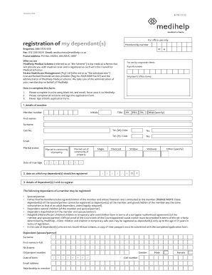 Medihelp Dependent Registration Form