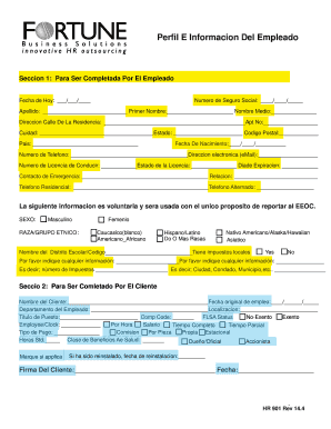 Perfil E Informacion Del Empleado