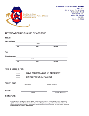 Change of Address Form
