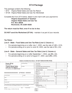 Virginia Retail Sales and Use Tax Return