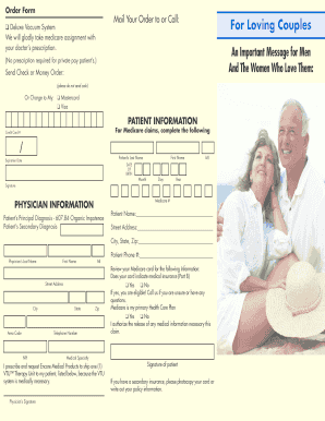 Medicare Vacuum Therapy Order Form
