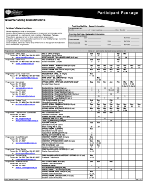 Burnaby Child Camp Registration Form