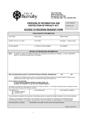Access to Records Request Form