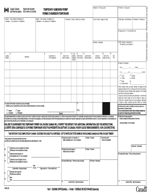 Canada Temporary Admission Permit