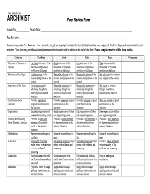 Peer Review Form