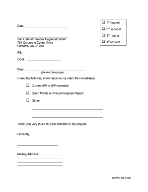 Client Information Request Form
