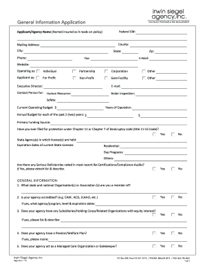 Insurance Program Application