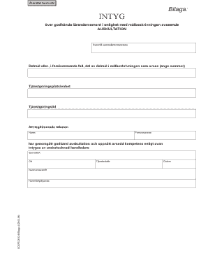 Swedish Medical Auscultation Approval Form