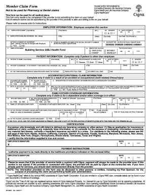 Cigna Medical Claim Form