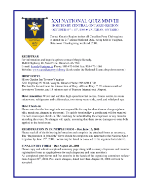 XXI NATIONAL QUIZ MMVIII - canadianponyclub