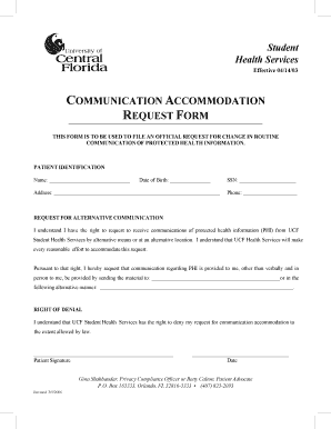Communication Accommodation Request Form