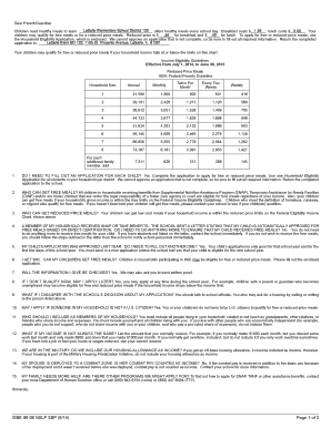 Household Eligibility Application