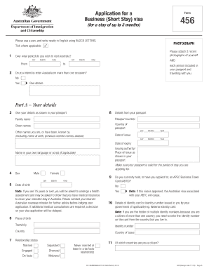 Australia Business Visa 456 Application