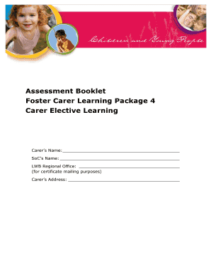 Foster Carer Substance Misuse Assessment