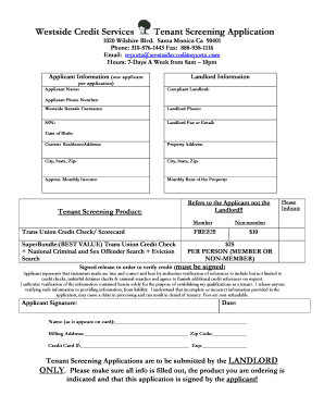 Tenant Screening Application