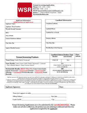 Tenant Screening Application