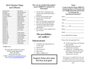 Wisconsin FFA Alumni Membership Form