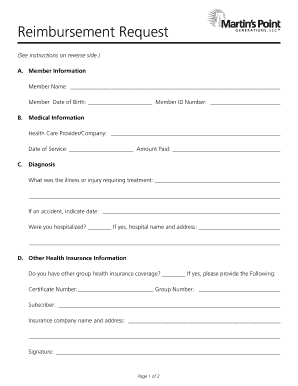 Reimbursement Request Form