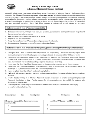 Time management worksheet - Gunn AP ContractTime Management Form OC Feb 2015 - gunn pausd