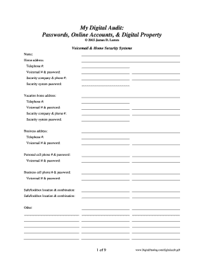 Digital Audit Form