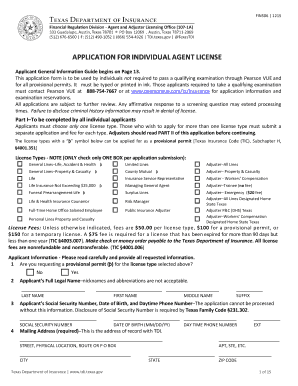 Texas Individual Agent License Application