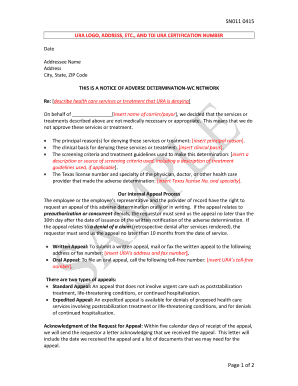 Notice of Adverse Determination-WC Network