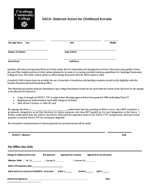 DACA Tuition Adjustment Form