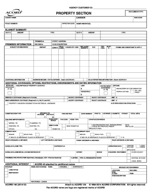 Commercial Property Insurance Application Form