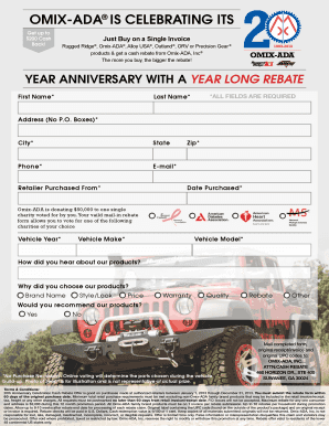 Omix-ADA Cash Rebate Form